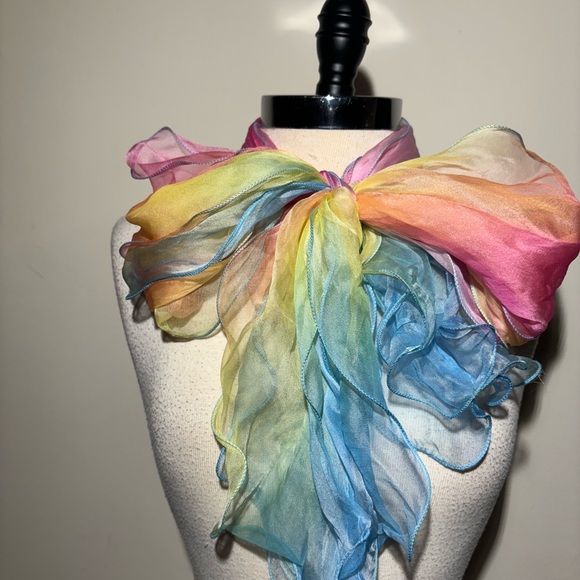 Colorful Silk Scarf - Picture 1 of 6